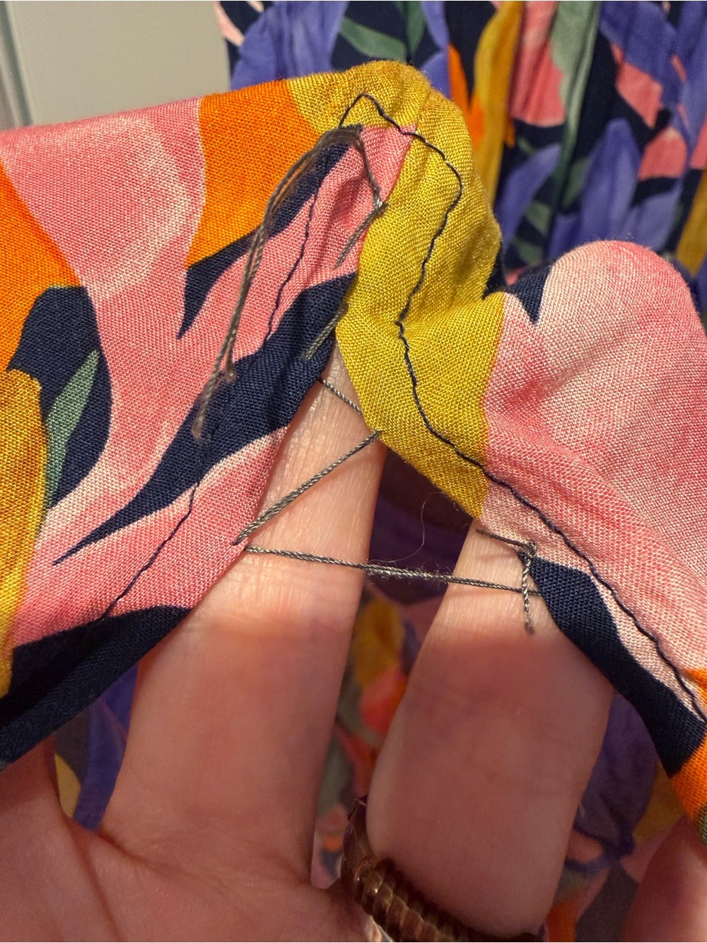 Vibrant Multi-Color Floral Maxi Skirt - Picture 9 of 14